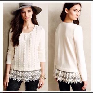 Sunday In Brooklyn lace trim sweater